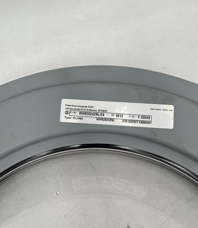 Bosch Serie 4 Wasmachine Deur Compleet Wit/Zwart  7/8kg