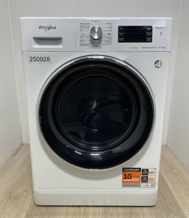 Whirlpool Was/droog Combinatie FFWDB 976258E BCV BE 9/7 kg