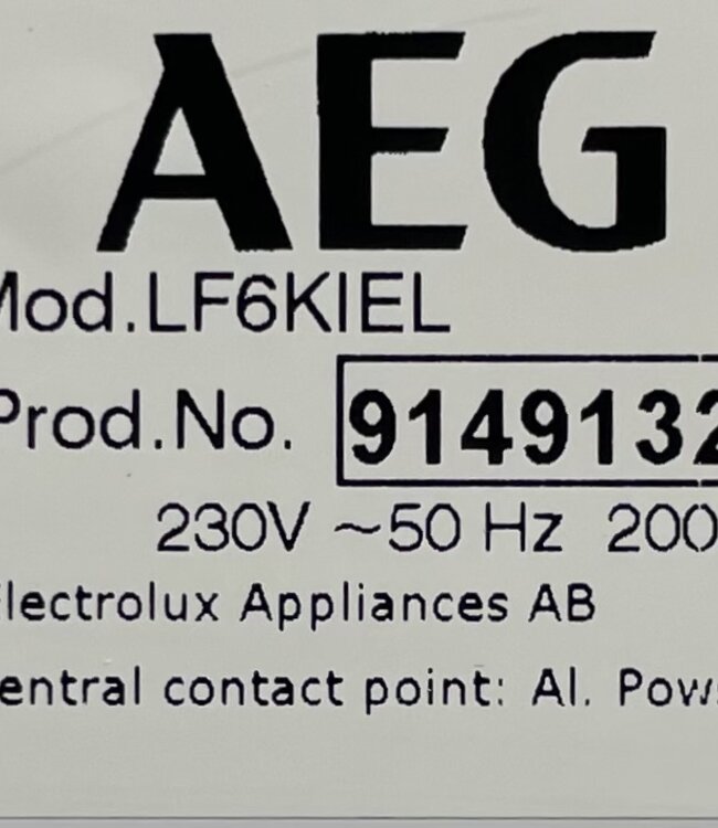 AEG 6000 Series Prosense Wasmachine  (LF6KIEL) 8 kg