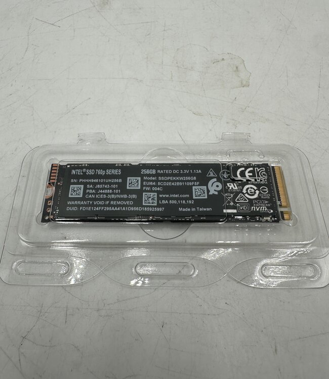 Intel Solid State Drive (SSD) M.2 NVMe - 256GB