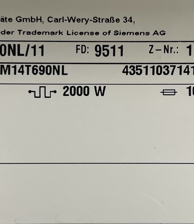 Siemens IQ500 wasmachine ( WM14T690NL) 8 kg