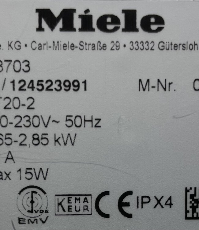 Miele Afvoer Droger (T8703) 7 kg