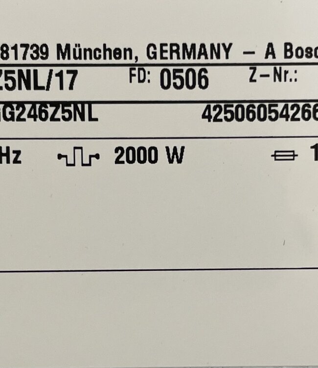 Bosch Wasmachine Serie 6  (WGG246Z5NL) 9 kg