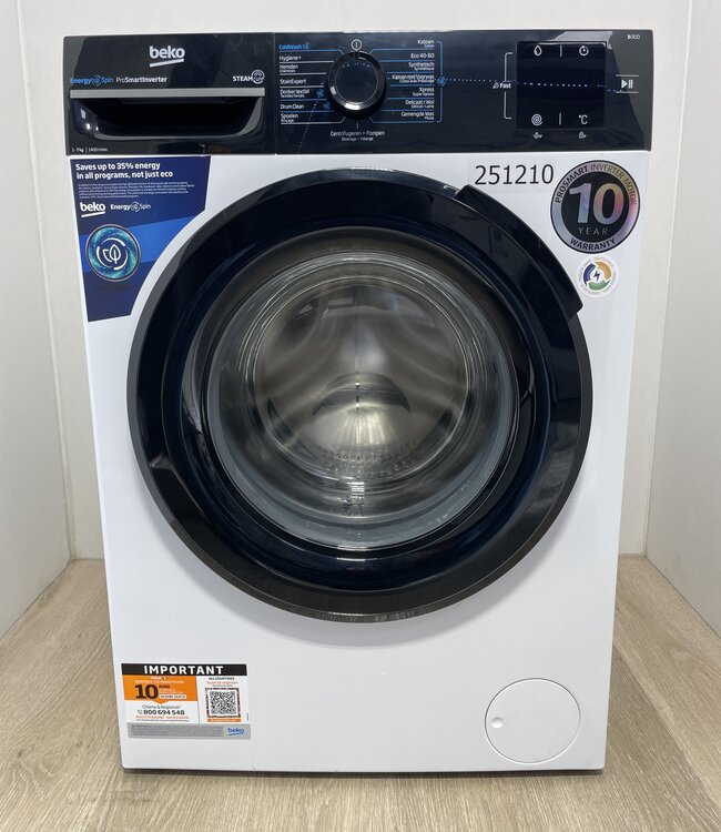 Beko Wasmachine b300 EnergySpin (BM3WFU3741B1) 7 kg