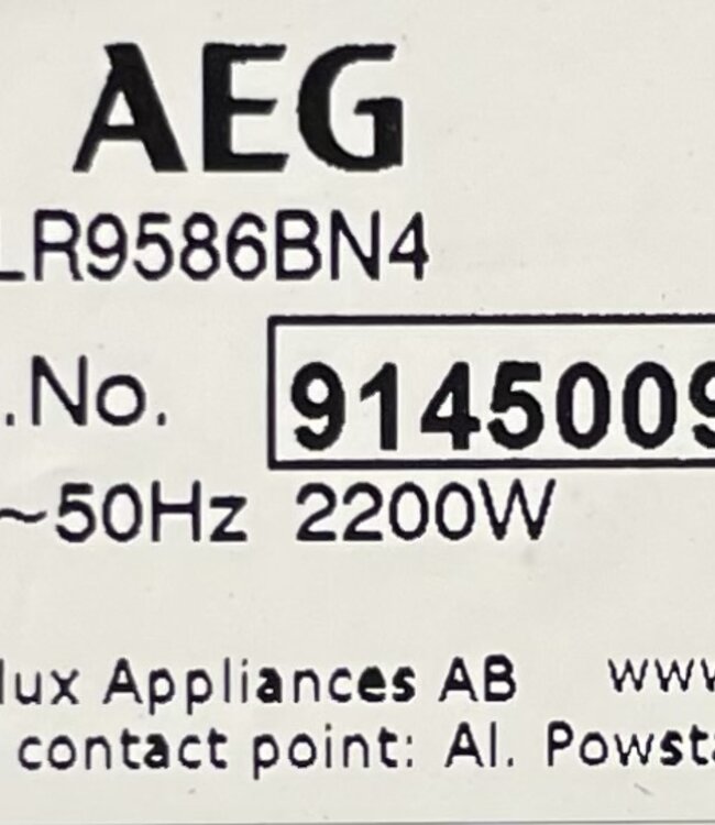 AEG 9000 Series AbsoluteCare Wasmachine (LR9586BN4) 8 kg