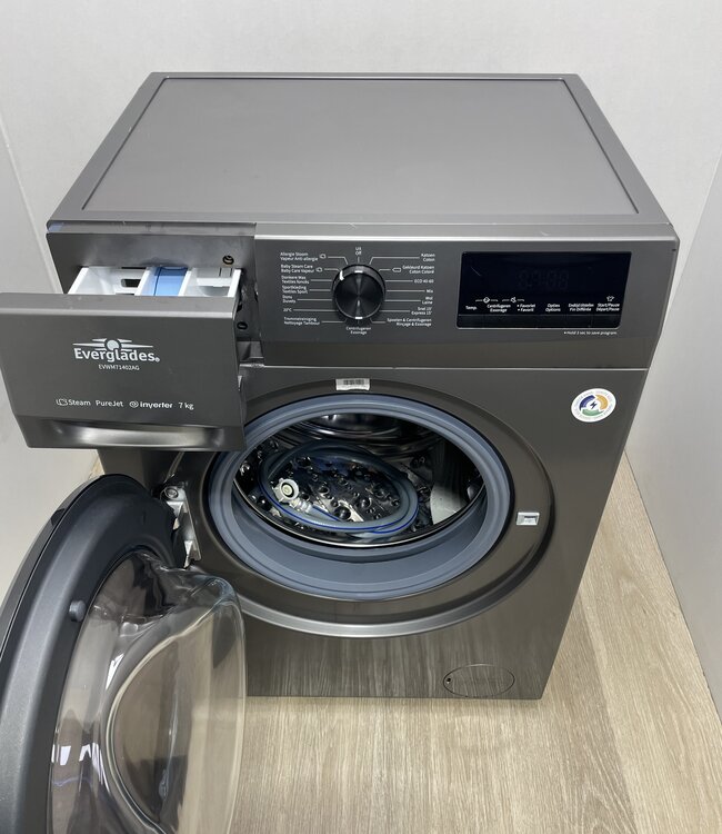 Everglades Wasmachine met Stoomfuncties (EVWM71402AG) 7 KG