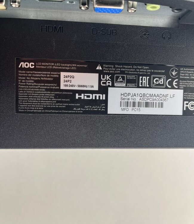 AOC 24P2Q 24 inch Monitor