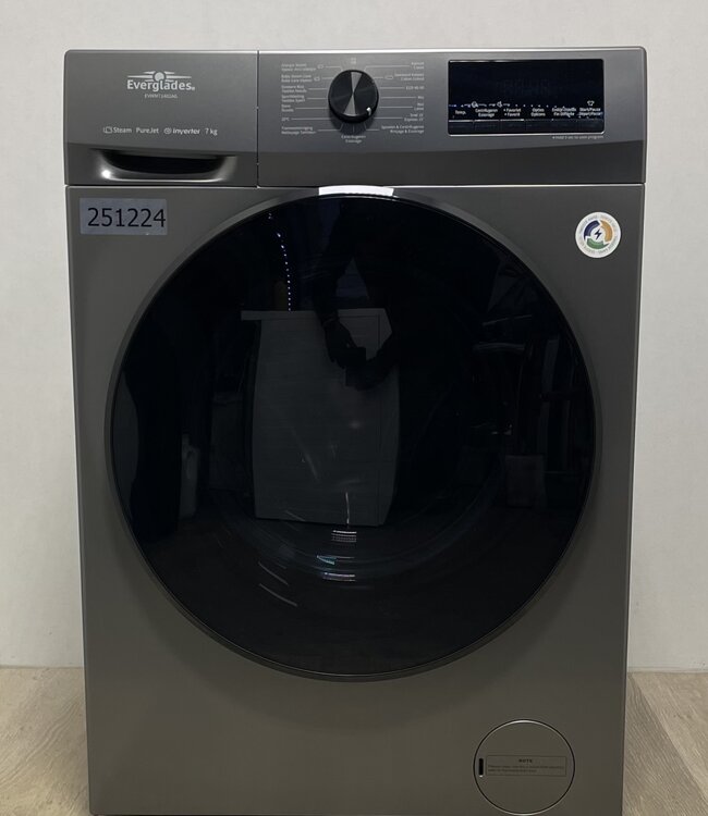 Everglades Wasmachine met Stoomfuncties (EVWM71402AG) 7 kg