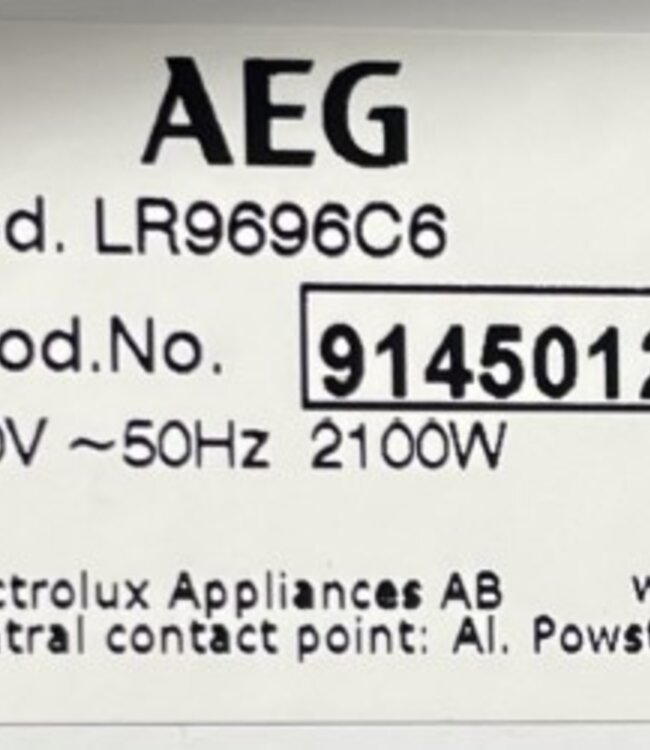 AEG 9000 Series AbsoluteCare Wasmachine (LR9696C6) 9 kg WiFi