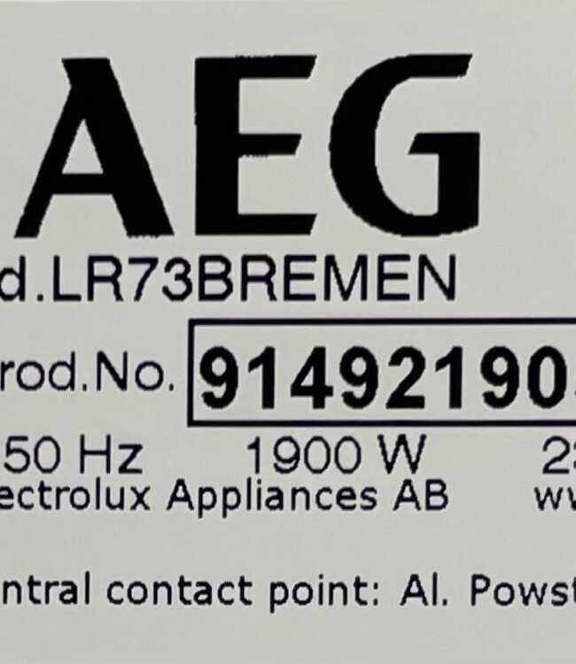 AEG 7000 Serie ProSteam Wasmachine (LR73BREMEN) 8 kg