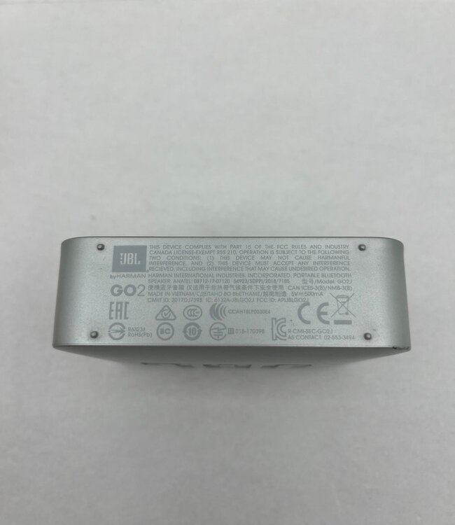 JBL GO 2 Draadloze Speaker Zilver