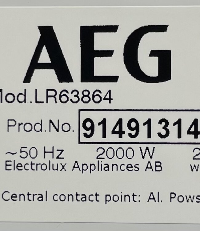 AEG 6000 Series Wasmachine (LR63864) 8 kg