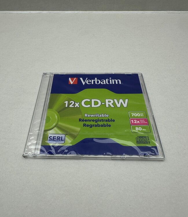 Verbatim 12x CD-RW Rewritable Discs 700MB (10 Stuks)