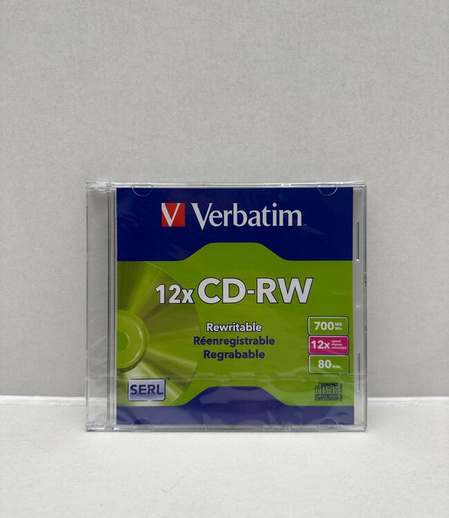 Verbatim 12x CD-RW Rewritable Discs 700MB (10 Stuks)