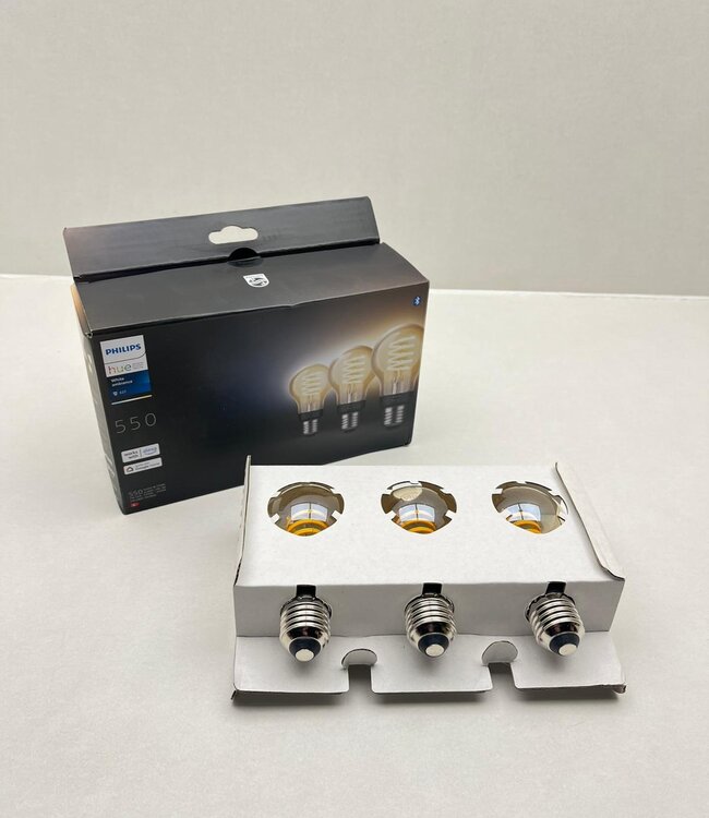 Philips Hue 3x E27 Filament White Ambiance