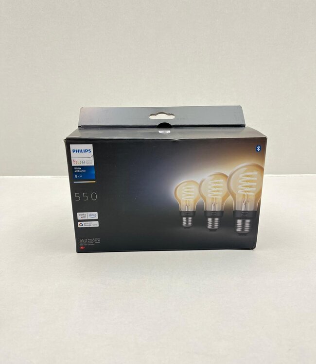 Philips Hue 3x E27 Filament White Ambiance