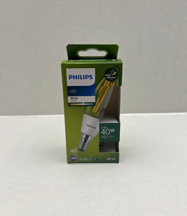Philips Ultra Efficient LED kaarslamp Transparant 40 W E14 Wit licht