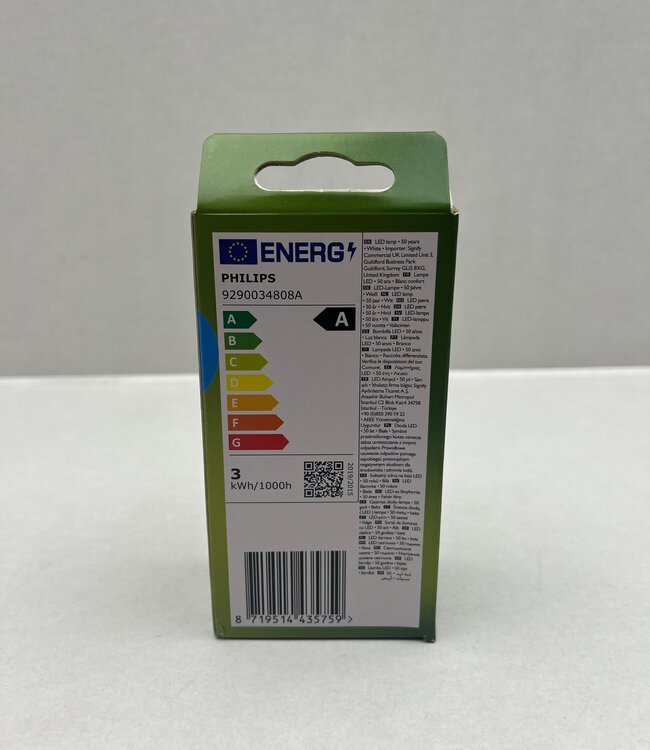 Philips Ultra Efficient LED kaarslamp Transparant 40 W E14 Wit licht