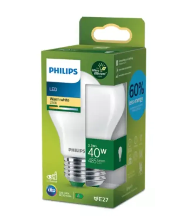 Philips Ultra Efficient LED lamp Frosted 40 W E27 Warmwit licht