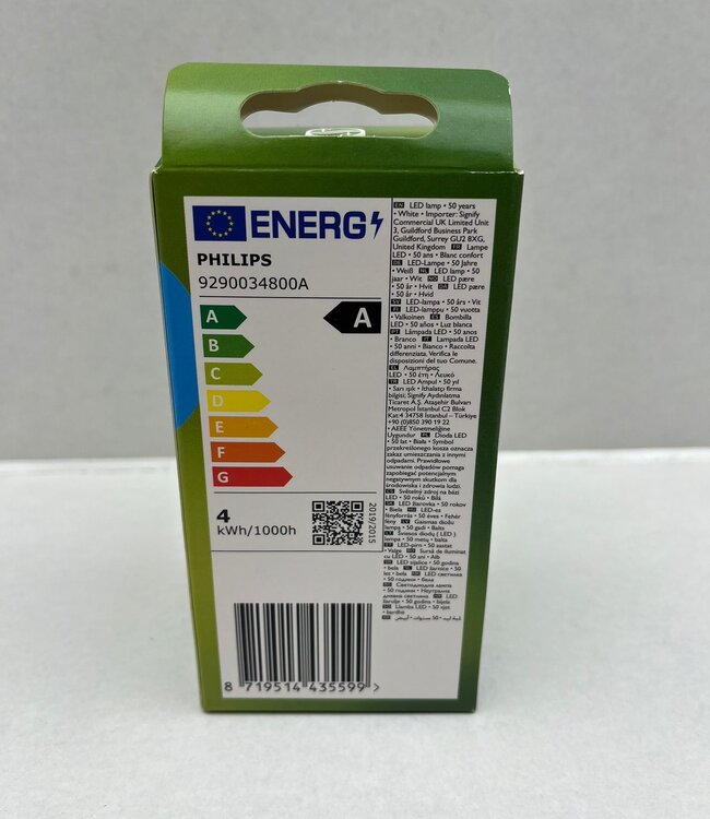 Philips MASTER UltraEfficient LED bulb E27 A60 Frosted 4W 840lm Wit.