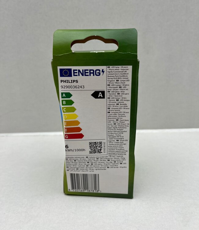 Philips Ultra Efficient LED-lamp E27 Peer A60 Filament