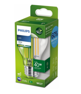 Philips Philips Ultra Efficient LED lamp Transparant 40 W E27 wit licht
