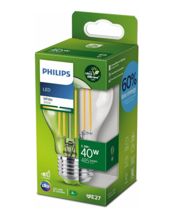 Philips Ultra Efficient LED lamp Frosted 40 W E27 Warmwit licht - Copy