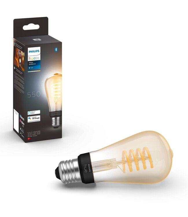 Philips Hue White Ambiance Filament Edinson Bulb ST72 E27