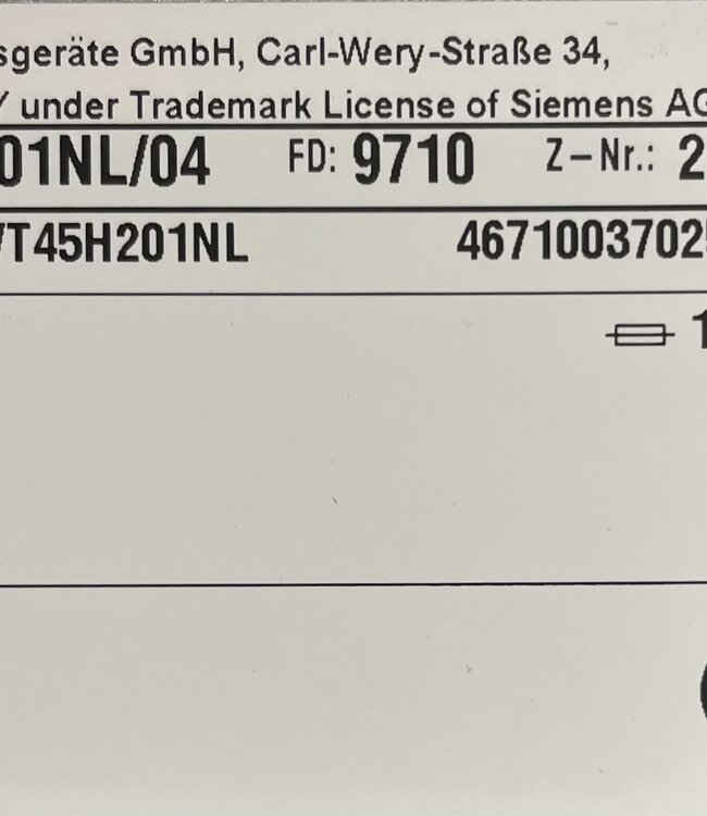 Siemens IQ300 Warmtepompdroger (WT45H201NL) 7 kg