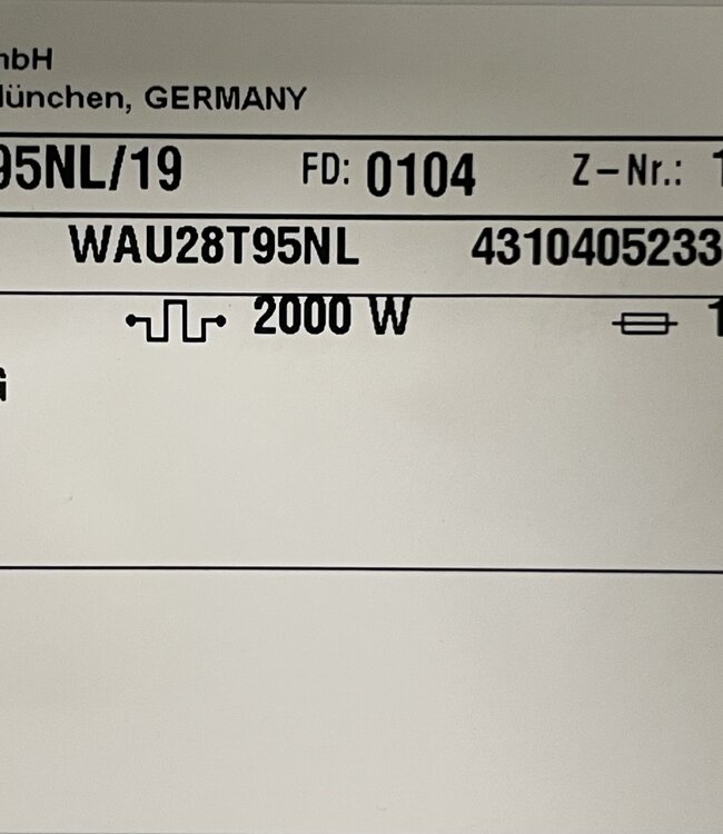 Bosch Wasmachine Serie 6 Sports Edition (WAU28T95NL) 9 kg