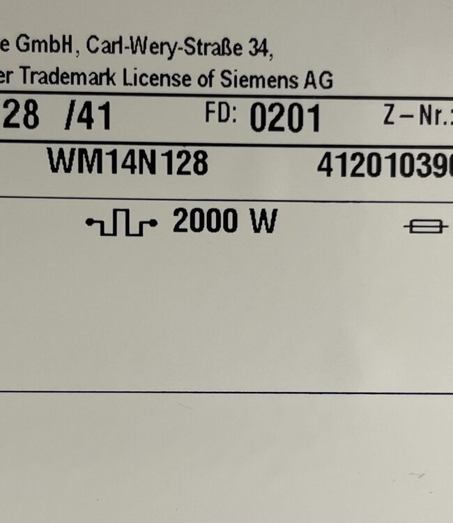 Siemens Wasmachine IQ300 (WM14N128) 8 kg