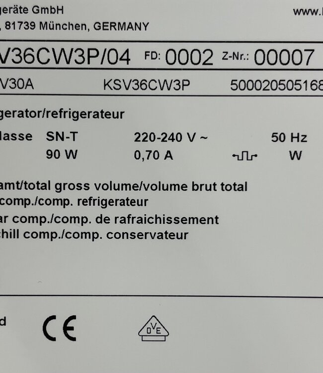 Bosch KSV36CW3P Vrijstaande Koelkast