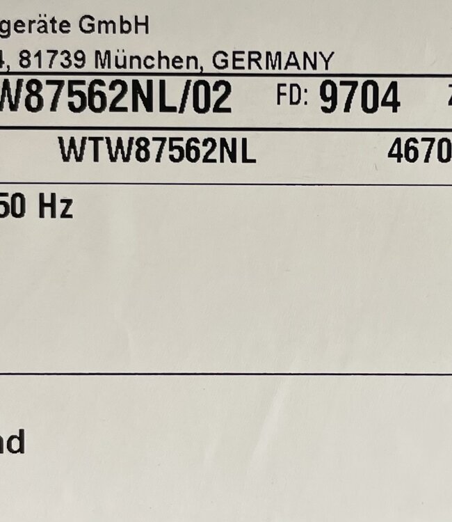 Bosch Serie 8 Warmtepompdroger (WTW87562NL) 9 kg