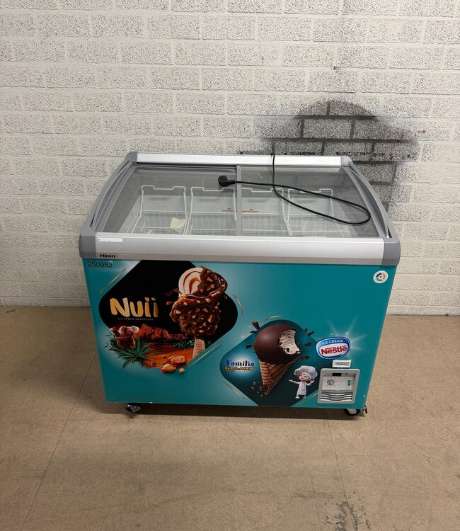 Hiron SD-300AE-P Display-vriezer met glazen deksel