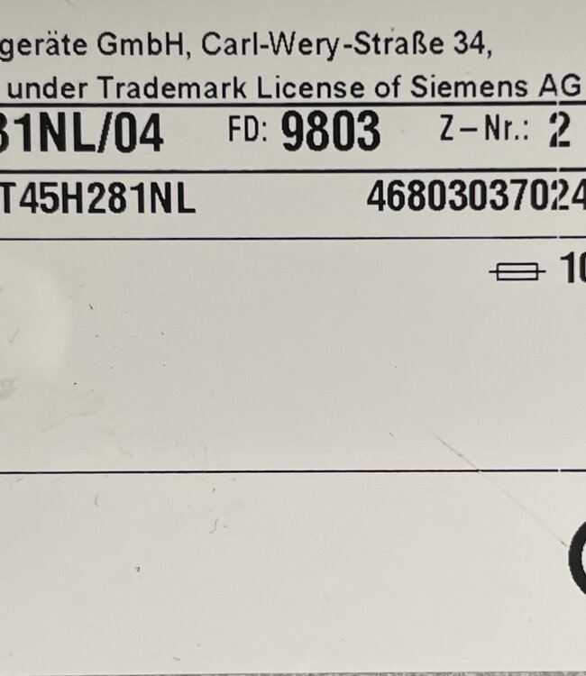 Siemens IQ300 Warmtepompdroger (WT45H281NL) 7 kg
