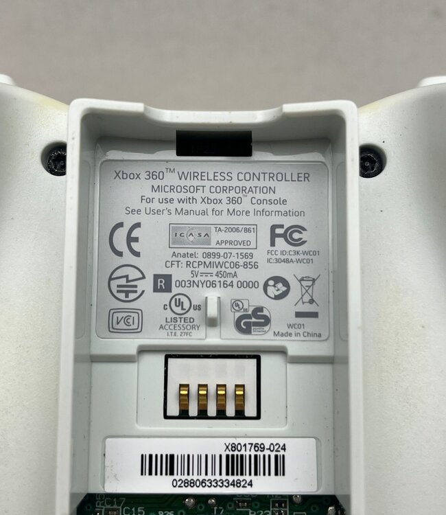 Xbox 360 Controller Origineel Grijs/Wit Model 1403