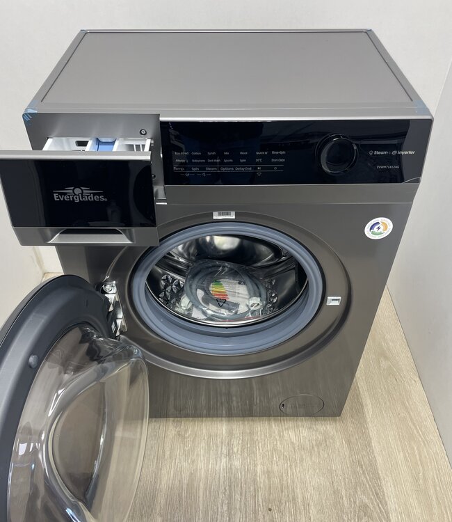 Everglades Wasmachine Met StoomFunctie (EVWM71412AG) 7 kg