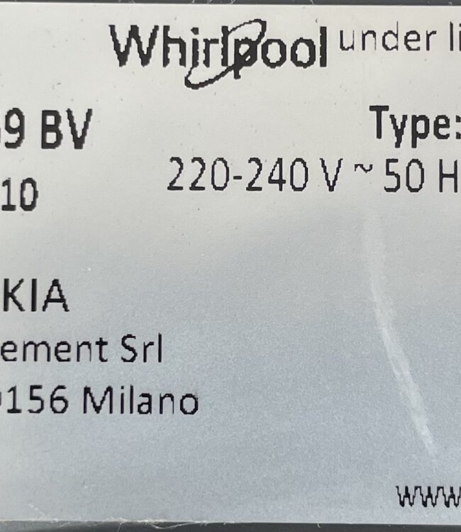 Whirlpool wasmachine (FFBBE 7469 BV) 7 kg