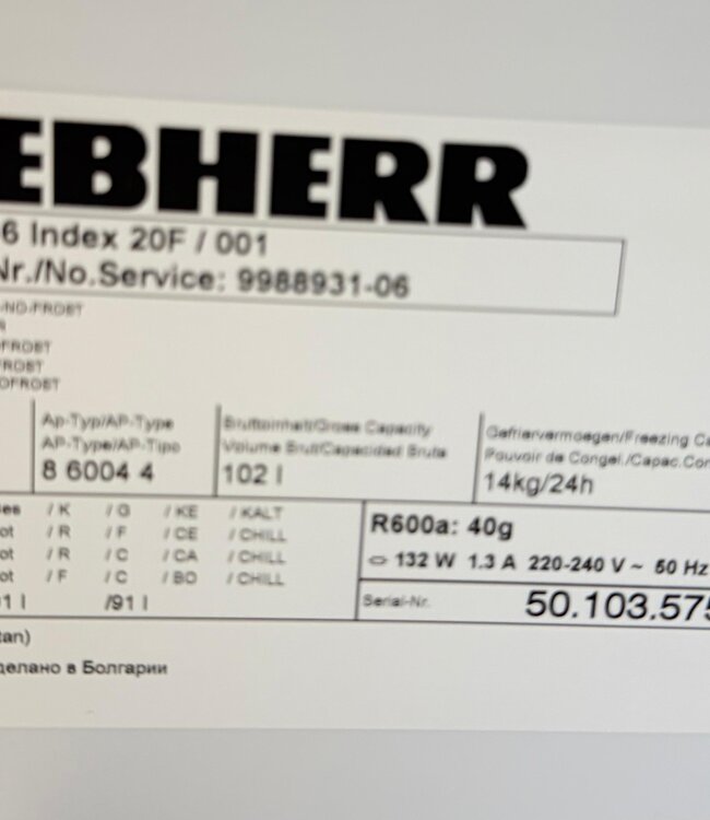 Liebherr GN 1066 Premium No-Frost Vriezer Tafelmodel