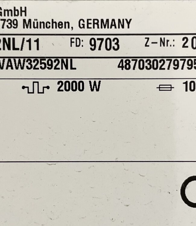 Bosch Exclusiv Wasmachine Serie 8 (WAW32592NL) 9 kg