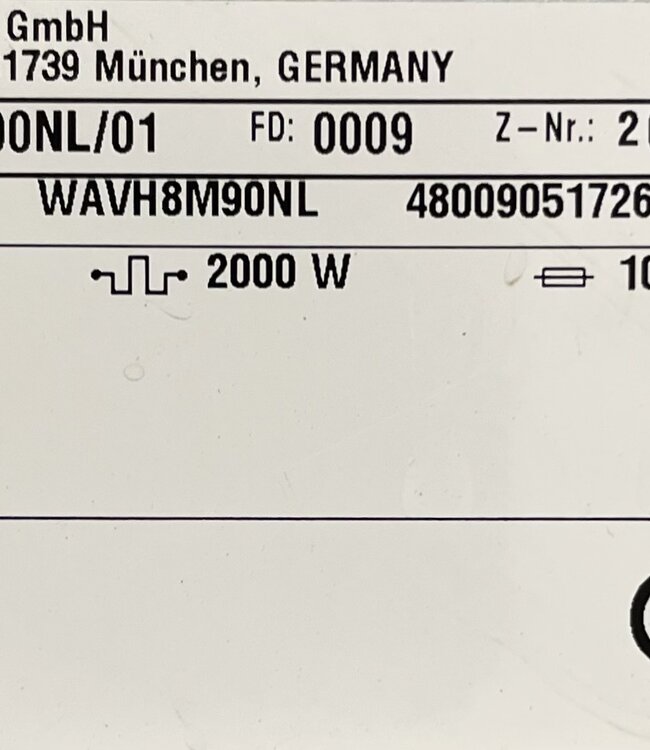 Bosch Exclusiv Wasmachine Serie 8 (WAVH8M90NL) 9 kg