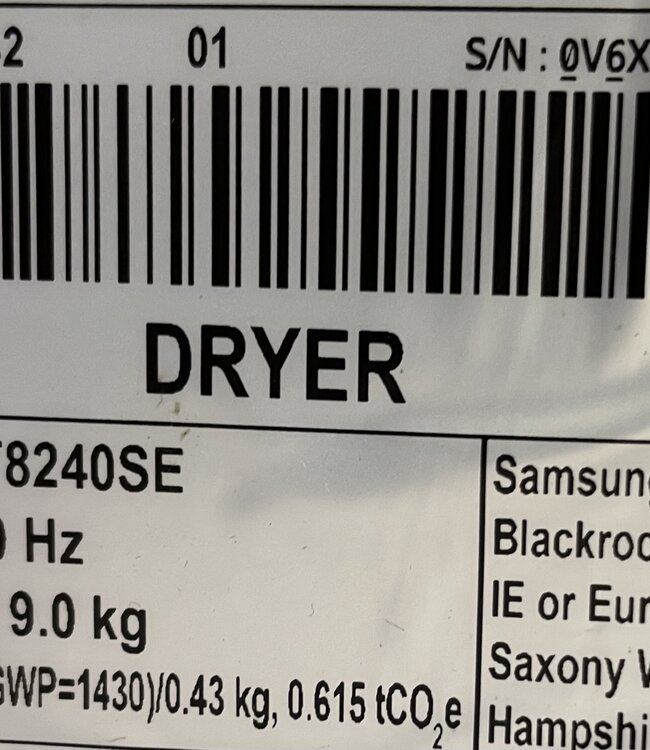 Samsung Warmtepompdroger Smart Things (DV90T8240SE) 9 kg