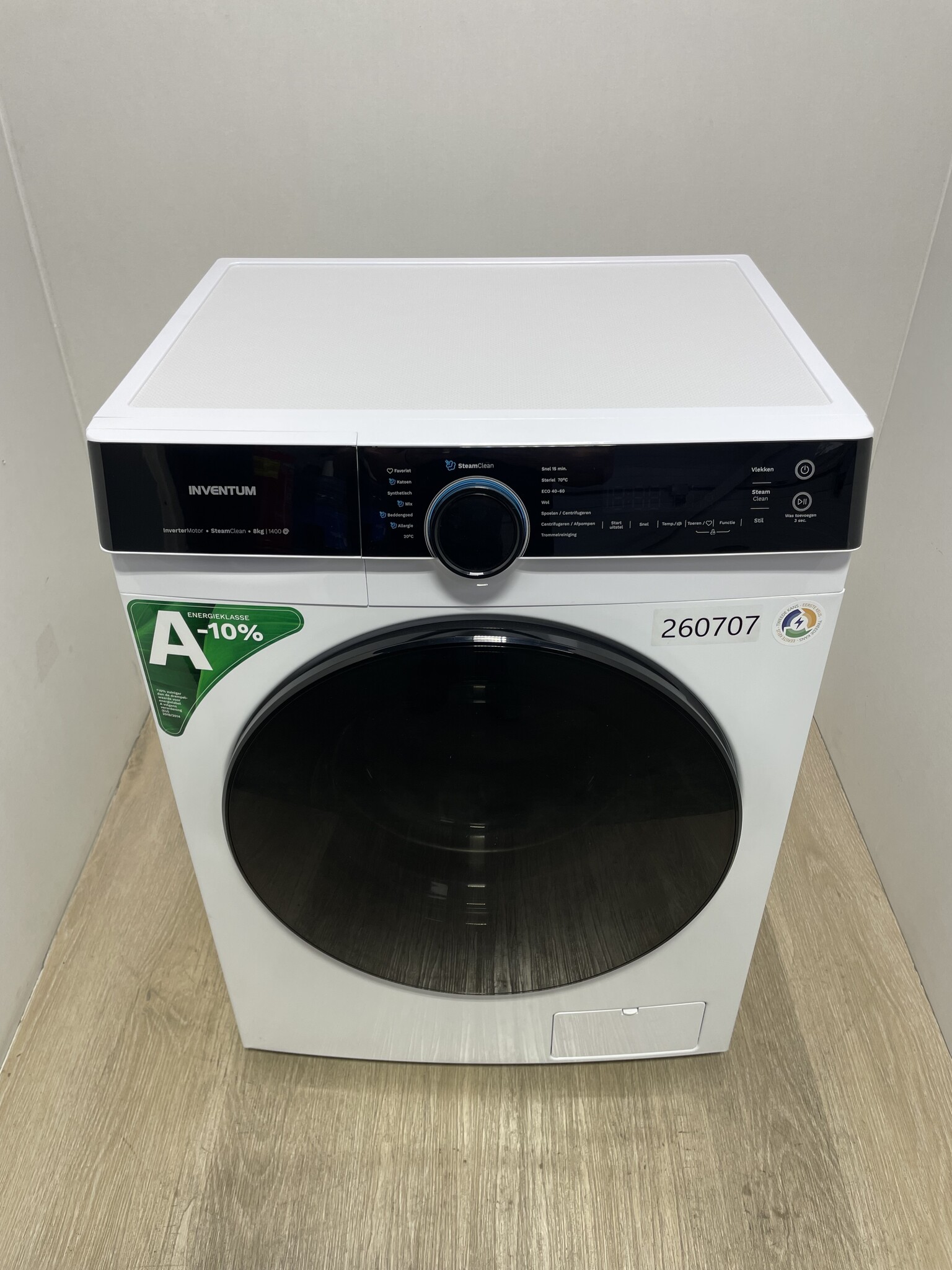 Inventum SteamClean Wasmachine (VWM8010W/02) 8 kg