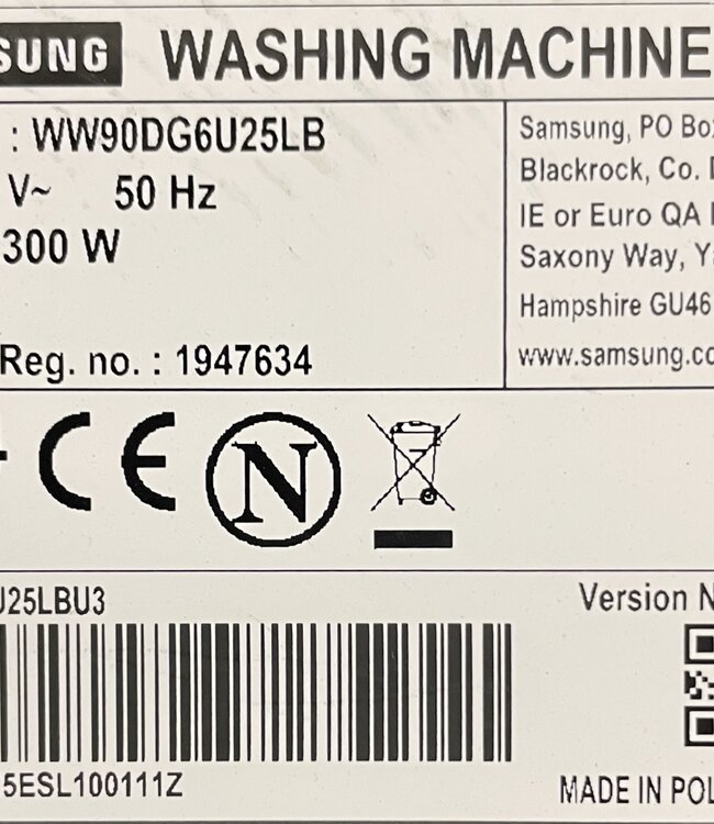 Samsung SuperSpeed Wasmachine (WW90DG6U25LB) 9KG