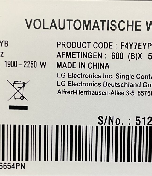 LG TurboWash Wasmachine (F4WR7011SYB) 11 kg