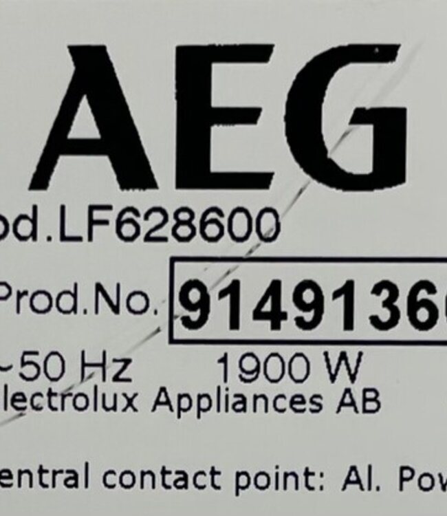 AEG Wasmachine ProSense 6000 Series (LF628600) 8 kg