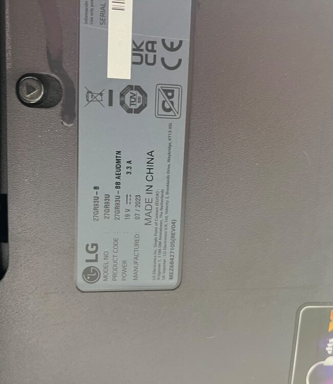 LG Ultra Gear 27GR93U-B 4K 27 inch Monitor