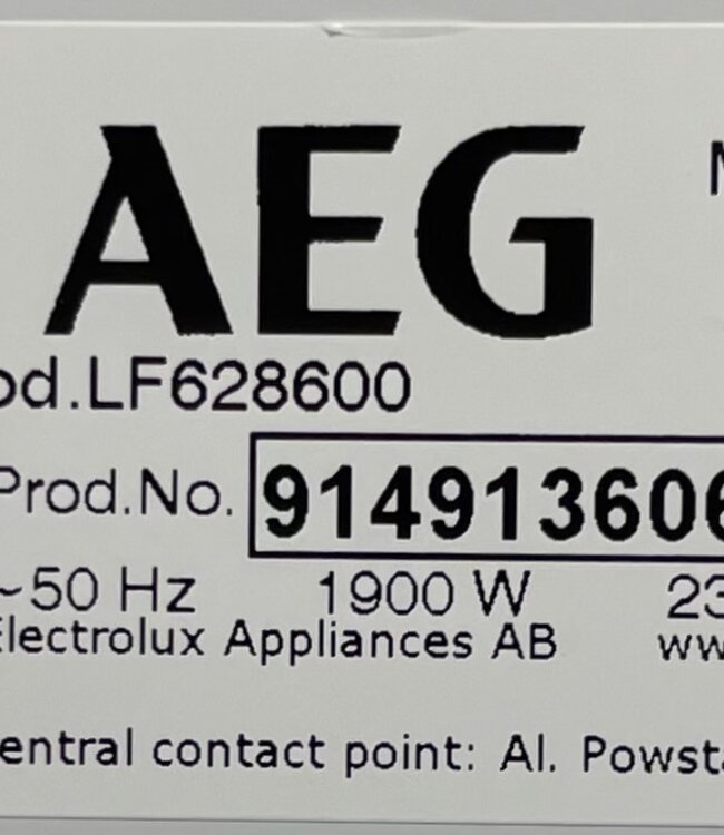 AEG Wasmachine ProSense 6000 Series (LF628600) 8 kg