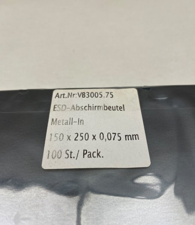ESD Antistatische zakken 150 x 250 mm (100 stuks)