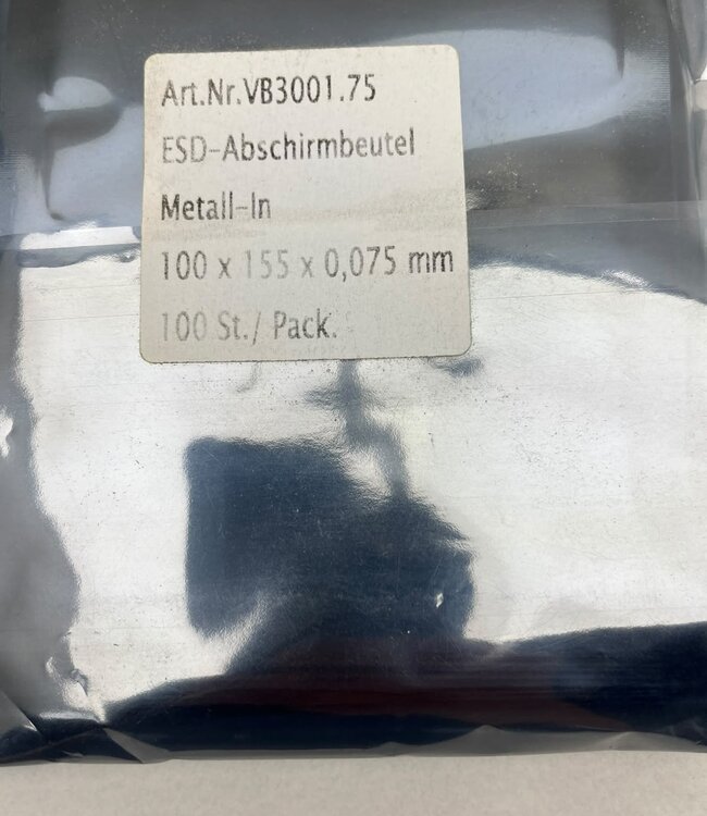 ESD Antistatische zakken 100 x 155 mm (100 stuks)
